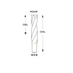 BP7000 Brad point dowel drill bits 57mm oal - Image 3