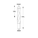 TH7400 Through hole dowel drill bits 70-85mm oal - Image 3